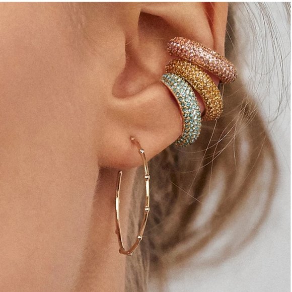 Bohemian Crystal Ear Cuff Earring - Picture 2 of 16